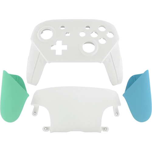 White Faceplate Backplate Mint Green Heaven Blue Handles for Nintendo Switch Pro Controller, DIY
