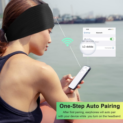 Sleep Headphones Headband, Bluetooth Sports Headband Headset, Ultra-Thin HD Stereo Speakers Wireless Over-ear Earphones