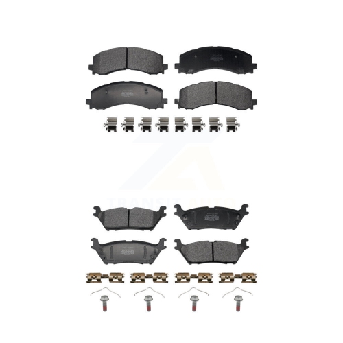 POSITIVE PLUS  Front Rear Semi-Metallic Brake Pad Kit for Ford Bronco F-150 Lightning Expedition Lincoln Kpf-100776