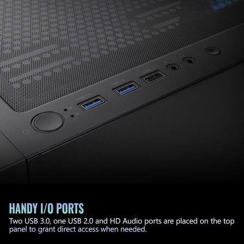 Thermaltake Versa H16 TG ARGB Black Micro ATX Tower Case with Tempered Glass Side Panel, 3 Pre-Installed ARGB Fans