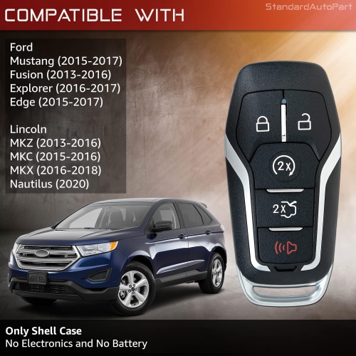 New Smart Key Remote Keyless Entry Compatible with Ford Fusion Explorer Edge Mustang Lincoln MKZ MKC