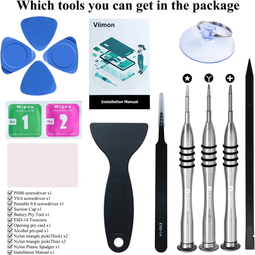 High Capacity Battery Replacement Kits Compatible with iPhone X 5.8 Inch with Adhesive,