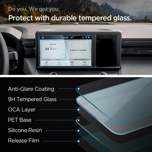 Tempered Glass Screen Protector [GlasTR Slim] designed for Ford Maverick, Ford Bronco Sport