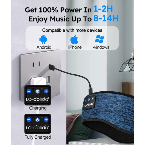 Bluetooth Headband Sports Sleep Headphones, Wireless Music Sleeping Headphones Sleep Eye Mask Earbuds IPX6 Waterproof