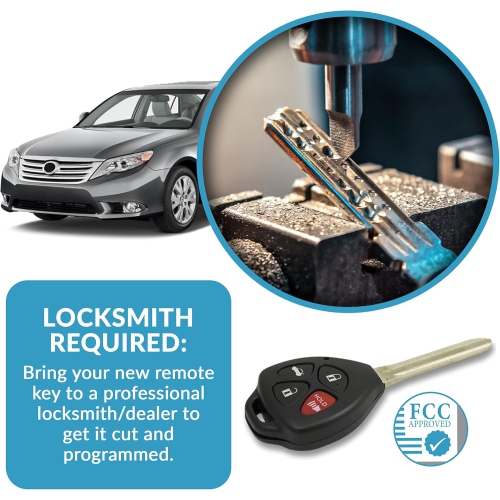 Remplacement de la nouvelle clé de télédéverrouillage pour certains véhicules Toyota Avalon Corolla qui utilisent T4-29T