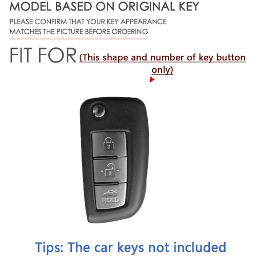 3 Button Flip Key Fob Cover for Nissan Rogue S Rogue Select/Sport, Qashqai Tiida Sylphy Frontier Keyless