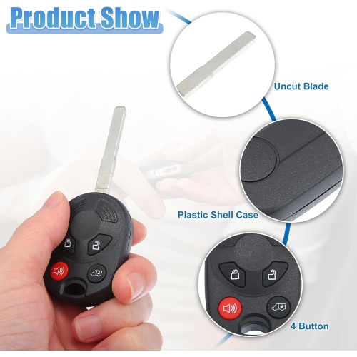 315 MHz 4 Buttons MPV Passenger Van Cargo Keyless Entry Remote Key Fob Fit for Ford Transit Transit-150