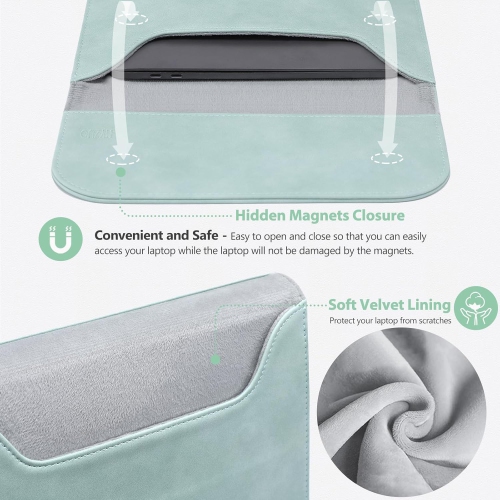 15 Inch Laptop Sleeve Bag for MacBook Air 15.3/15 M3/M2 Chip A3114 A2941 2023-2024, 15-inch Surface Laptop