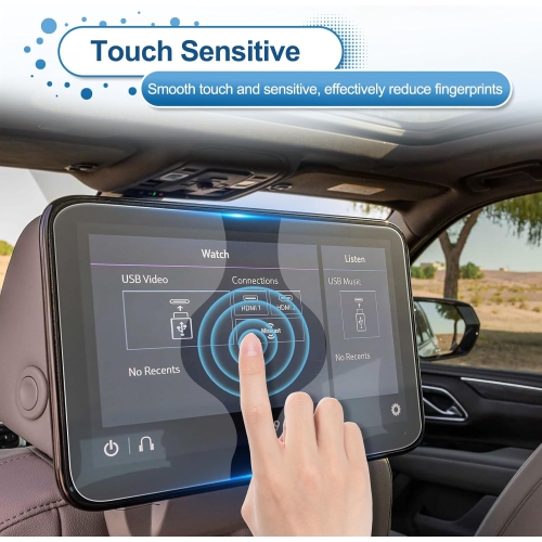 (2PC) 2021-2023 2024 Tahoe Screen Protector for Chevrolet Tahoe Rear-seat 12.6-inch Touch Screen, 9H Tempered