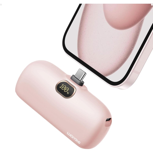 Small USB C Portable Charger, 5000mAh Ultra Compact Mini Power Bank PD 20W Fast Charging with LCD Display