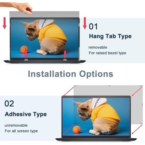 Laptop 14 inch Privacy Screen Filter for Hp/Dell/Thinkpad/Lenovo/Samsung/Asus/Sony, 16:9 Aspect Ratio Removable