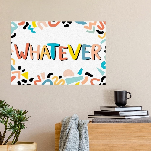 Motivational Quates Wall Art- Whatever 12x18 Inches Inspirational Poster-Printed on Quality Paper