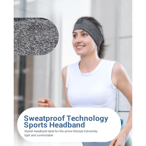 Sleep Headphones Bluetooth Headband, Sports Wireless Earphones Music Sleeping Earbuds with HD Stereo Speaker