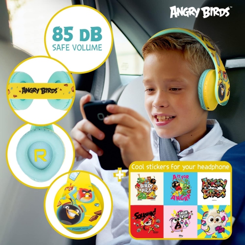 Kids Headphones Angry Birds Edition, Wireless Kids Headphones, 85dB Volume Limited, Foldable Bluetooth