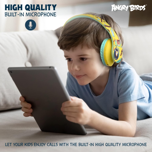 Kids Headphones Angry Birds Edition, Wireless Kids Headphones, 85dB Volume Limited, Foldable Bluetooth