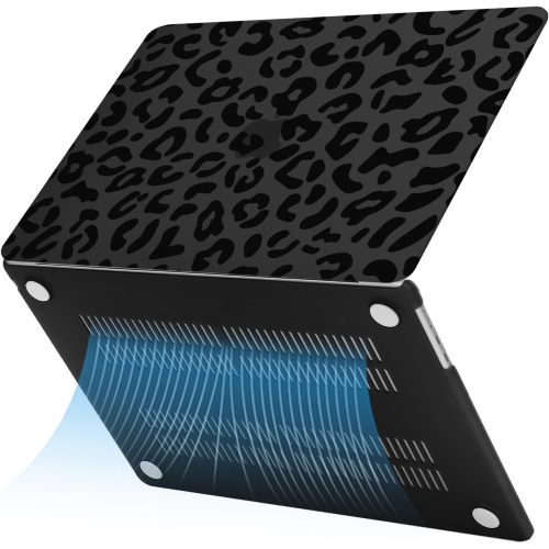Compatible with MacBook Air 15 inch Case 2023 Release A2941 M2 Chip with Touch ID, Plastic Leopard Grain Hard