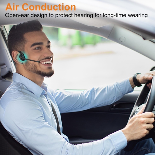 Latest Bluetooth 5.3 Headset w/DSP Noise Canceling Boom Microphone & Mute for Cellphone, Lightweight Comfort