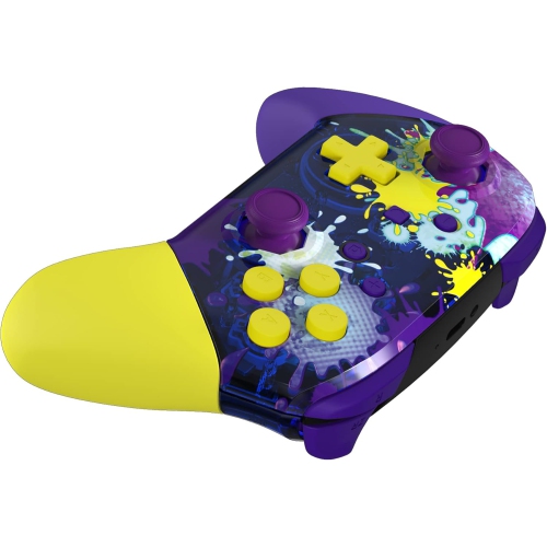Splattering Paint Faceplate Backplate Handles for Nintendo Switch Pro Controller, Replacement Hand Grip