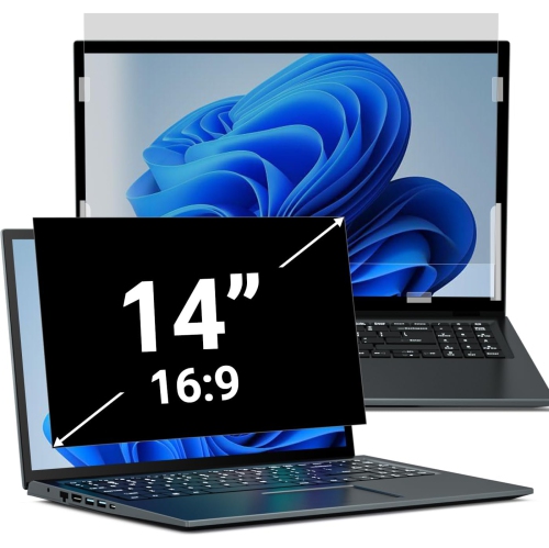 Laptop Privacy Screen 14 Inch - Removable Laptop Screen Privacy Shield, Anti-Glare Laptop Screen