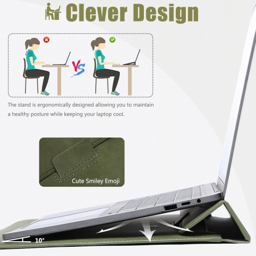 15-16 Inch Laptop Sleeve with Stand Feature Compatible with MacBook Pro 16 M3/M2/M1 Pro/Max A2991 A2780 A2485