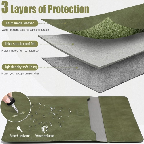 15-16 Inch Laptop Sleeve with Stand Feature Compatible with MacBook Pro 16 M3/M2/M1 Pro/Max A2991 A2780 A2485