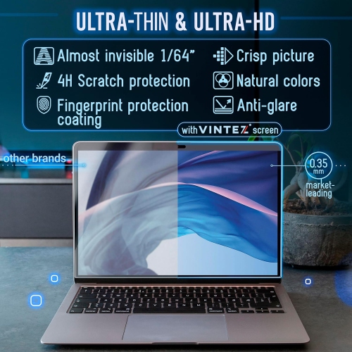 Removable Blue Light Screen Compatible With MacBook Air 13" 2018, 2019, 2020, 2021, M1 | Easy On/Off Laptop Screen