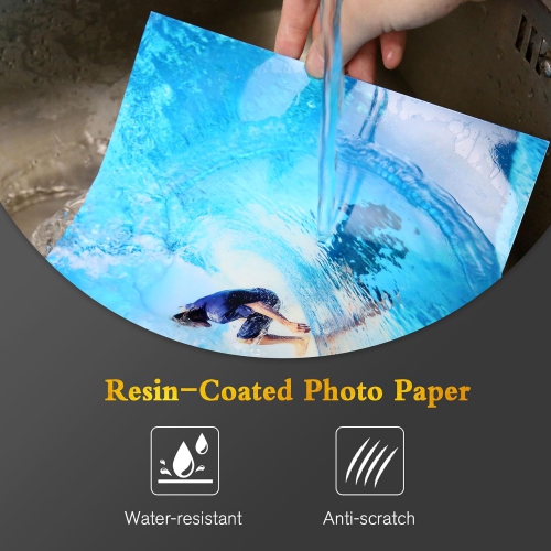 Premium Photo Paper High Glossy 8.5x11 Inch 66lb for Inkjet Printers 50 Sheets