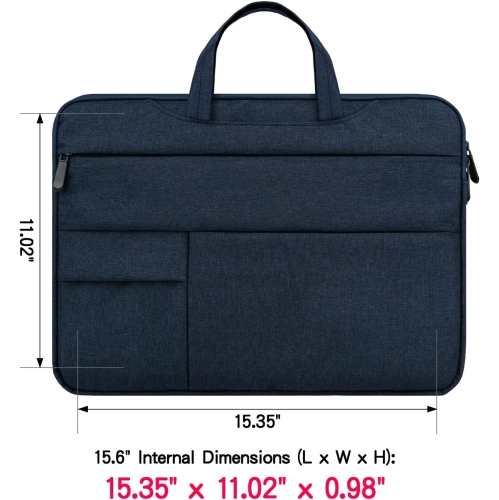 RAINYEAR 15.6" Laptop Sleeve Carrying Case Compatible with 15.6 Inch Notebook Computer Chromebook,Briefcase with Hidden