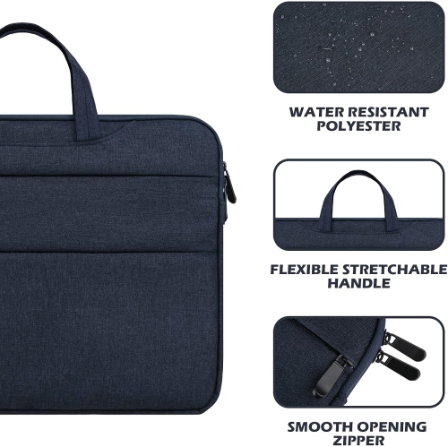 RAINYEAR 15.6" Laptop Sleeve Carrying Case Compatible with 15.6 Inch Notebook Computer Chromebook,Briefcase with Hidden