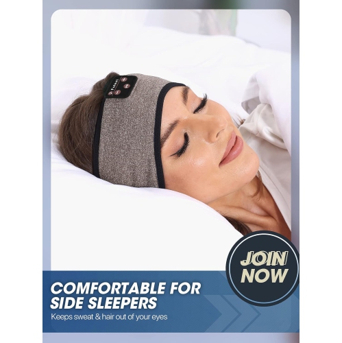 Sleep-Headphones-Bluetooth-Sleeping-Headband - Sleeping Headphones for Side Sleeper, Elastic Music Band Cozy