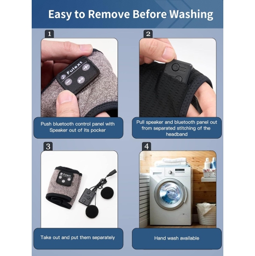 Sleep-Headphones-Bluetooth-Sleeping-Headband - Sleeping Headphones for Side Sleeper, Elastic Music Band Cozy