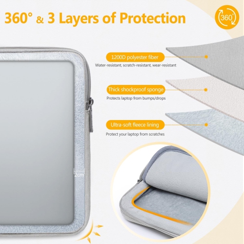 15-16 Inch Laptop Sleeve Compatible with MacBook Pro 16 M3/M2/M1 Pro/Max A2991 A2780 A2485 A2141 2024-2019, XPS