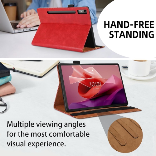 Case for Lenovo Tab P12 12.7 inch 2023 - Multi Angle Viewing Stand PU Leather Flip Folio Tablet Case Book Cover