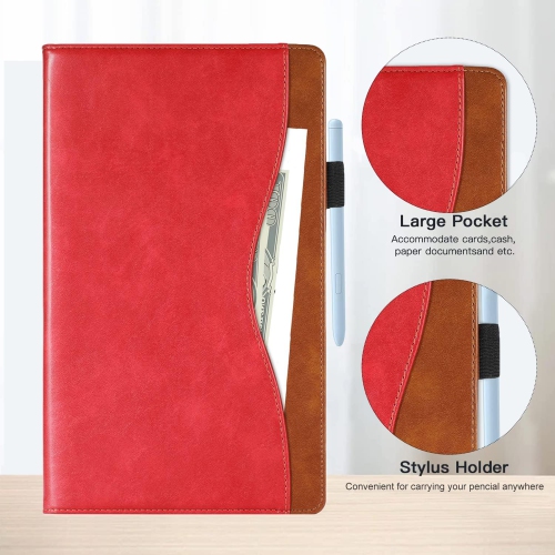 Case for Lenovo Tab P12 12.7 inch 2023 - Multi Angle Viewing Stand PU Leather Flip Folio Tablet Case Book Cover