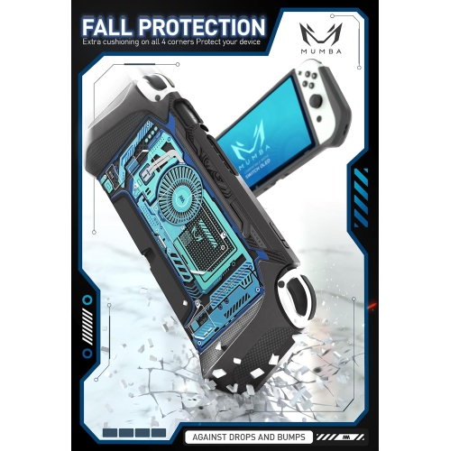 Dockable Case for Nintendo Switch OLED 2021, [Blade Series] TPU Grip Protective Cover Accessories Compatible