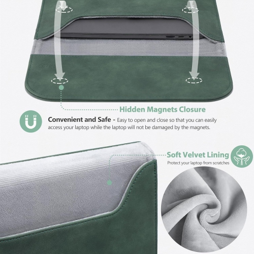 13 Inch Laptop Sleeve Case Bag for MacBook Air 13 M3 M2 M1 2024-2018, MacBook Pro 13 M2 M1 2024-2016, iPad Pro 13