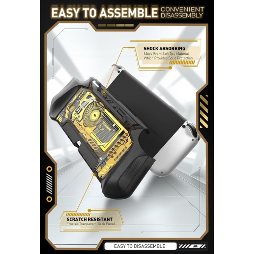 Dockable Case for Nintendo Switch OLED 2021, [Blade Series] TPU Grip Protective Cover Accessories Compatible