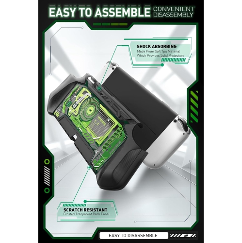 Dockable Case for Nintendo Switch OLED 2021, [Blade Series] TPU Grip Protective Cover Accessories Compatible