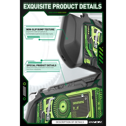 Dockable Case for Nintendo Switch OLED 2021, [Blade Series] TPU Grip Protective Cover Accessories Compatible