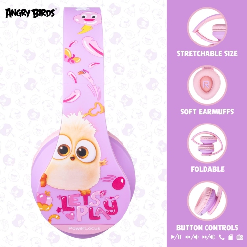Kids Headphones Angry Birds Edition, Wireless Kids Headphones, 85dB Volume Limited, Foldable Bluetooth