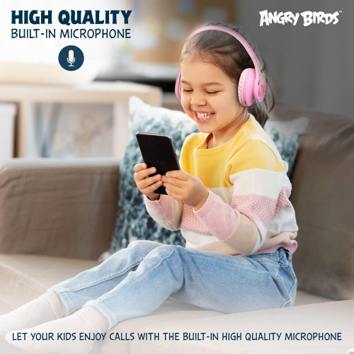 Kids Headphones Angry Birds Edition, Wireless Kids Headphones, 85dB Volume Limited, Foldable Bluetooth