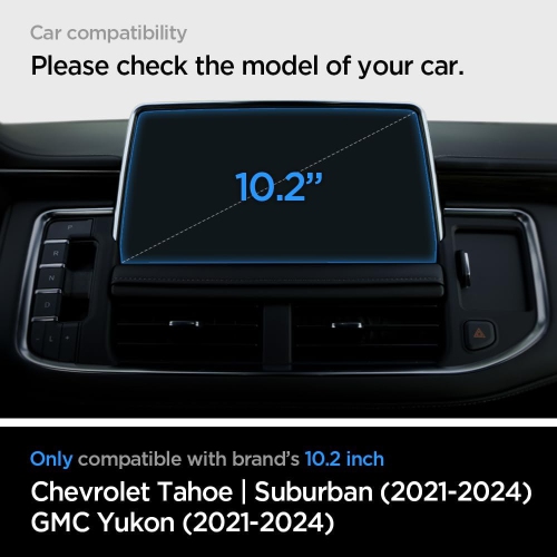 Tempered Glass Screen Protector [Glas.tR Slim] designed for Chevrolet Tahoe, Suburban (2021-2024),