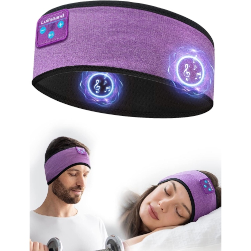 Bluetooth Headband Headphones, Sleep Headphones for Side Sleepers, Sleeping Headphones Comfortable Headband with Thin