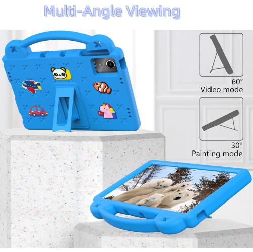 Kids Tablet Case for Lenovo tab M11/Redmi Pad SE 11 inch, Built-in Kickstand and Handle Shockproof Cute Cover
