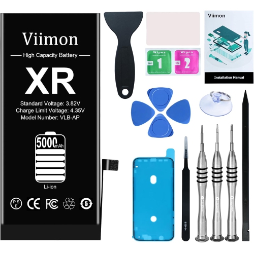 Battery Replacement Kits Compatible with iPhone XR 6.1 Inch with Adhesive, Installation Manual