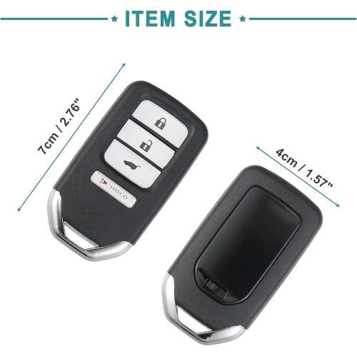 Keyless Entry Remote Key Fob Fit for Honda HR-V - Pack of 1 Black