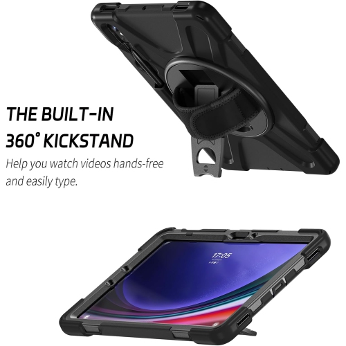 Case for Samsung Galaxy Tab S9 Plus / S9 FE Plus 2023 12.4 inch, Shockproof Protective Case with Rotating Stand