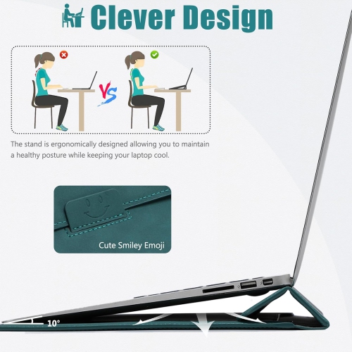 13 Inch Laptop Sleeve Case with Stand for 2024-2018 MacBook Air 13 M3 M2 M1, 2024-2016 MacBook Pro 13 M2 M1, iPad
