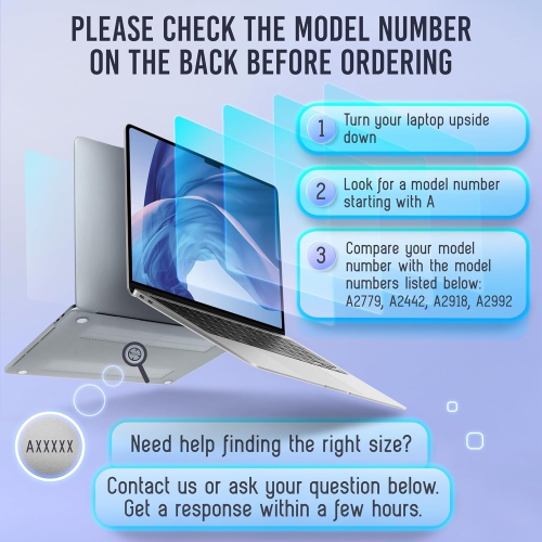 Removable Blue Light Screen Protector Compatible With MacBook Pro 14" 2021, 2022, 2023, M1, M2, M3 | Easy On/Off Laptop