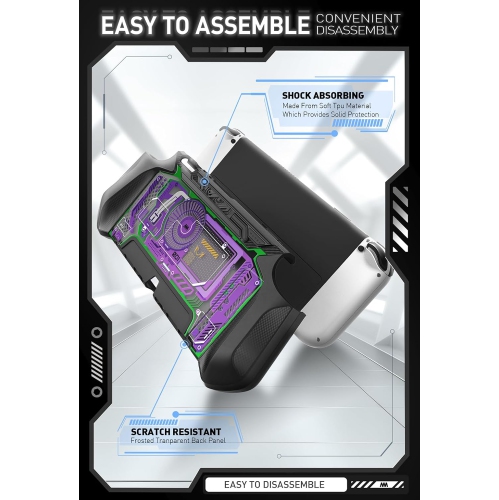 Dockable Case for Nintendo Switch OLED 2021, [Blade Series] TPU Grip Protective Cover Accessories Compatible